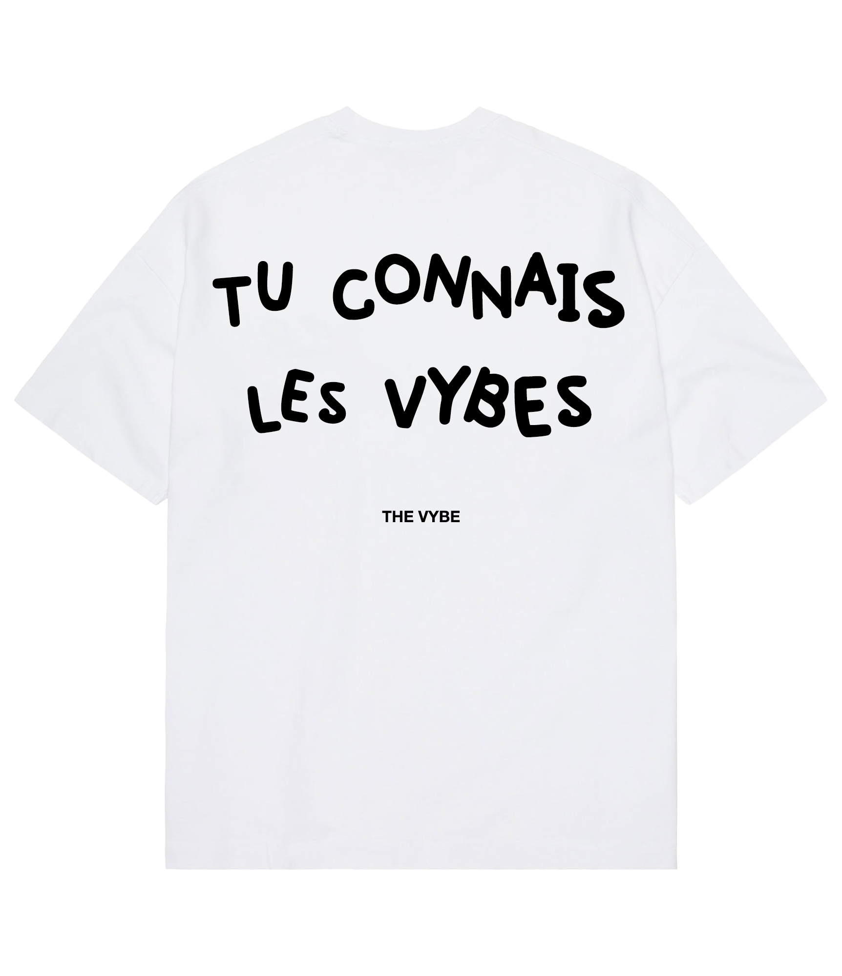 Vintage White Tu Connais Les Vybes Tee