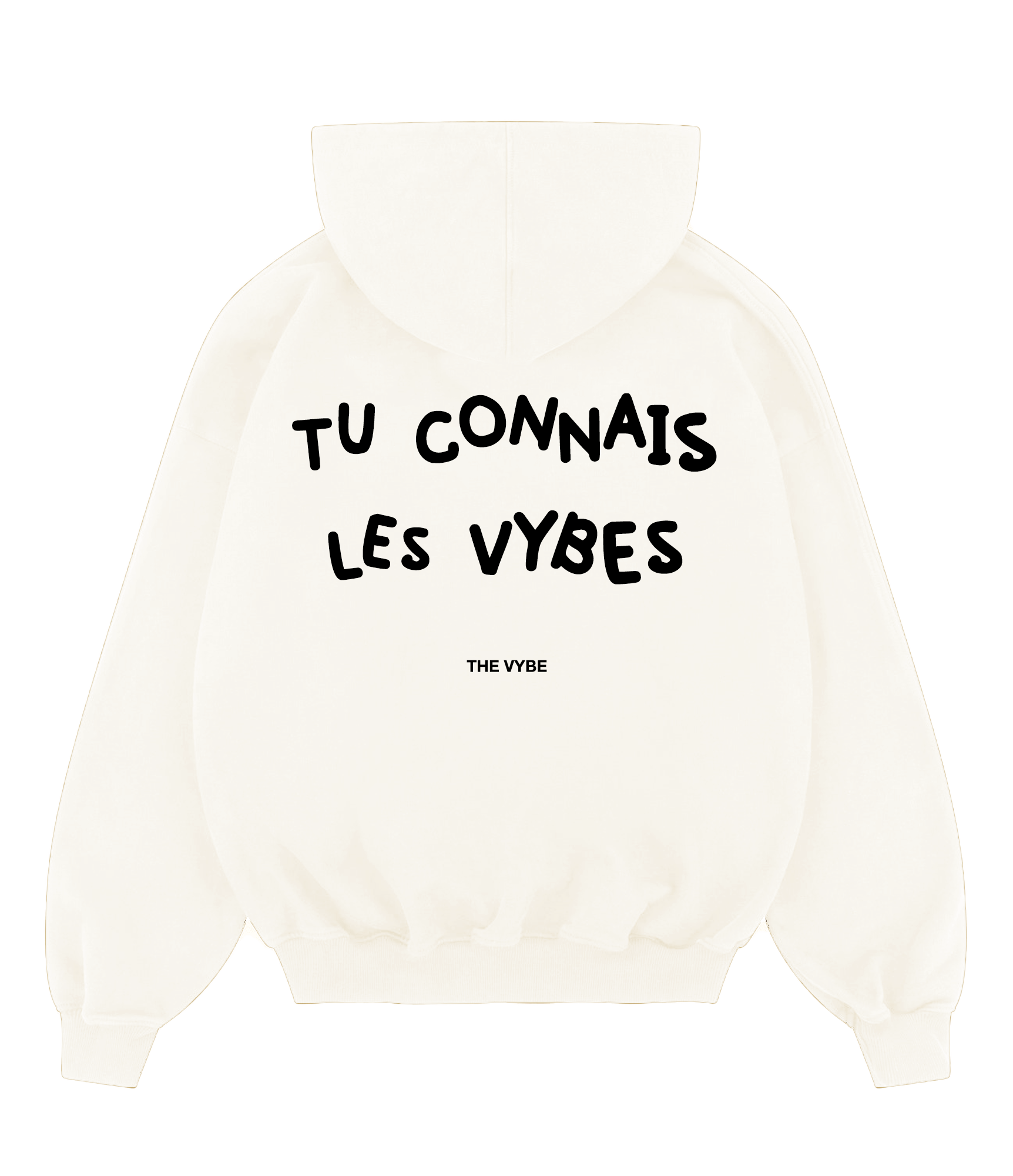 Vintage White Tu Connais Les Vybes Hoodie