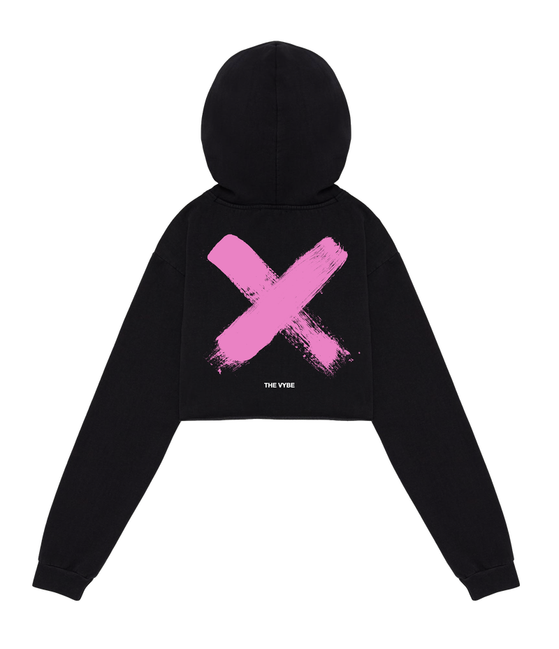 Obsidian Bubblegum Forbidden Cropped Hoodie