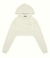 Stone Minimal Cropped Hoodie